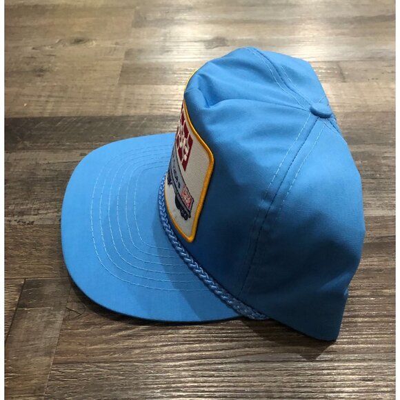 Vtg Case Blue One Size Adjustable Cap Hat Snapback on Otto Tag - Picture 3 of 5
